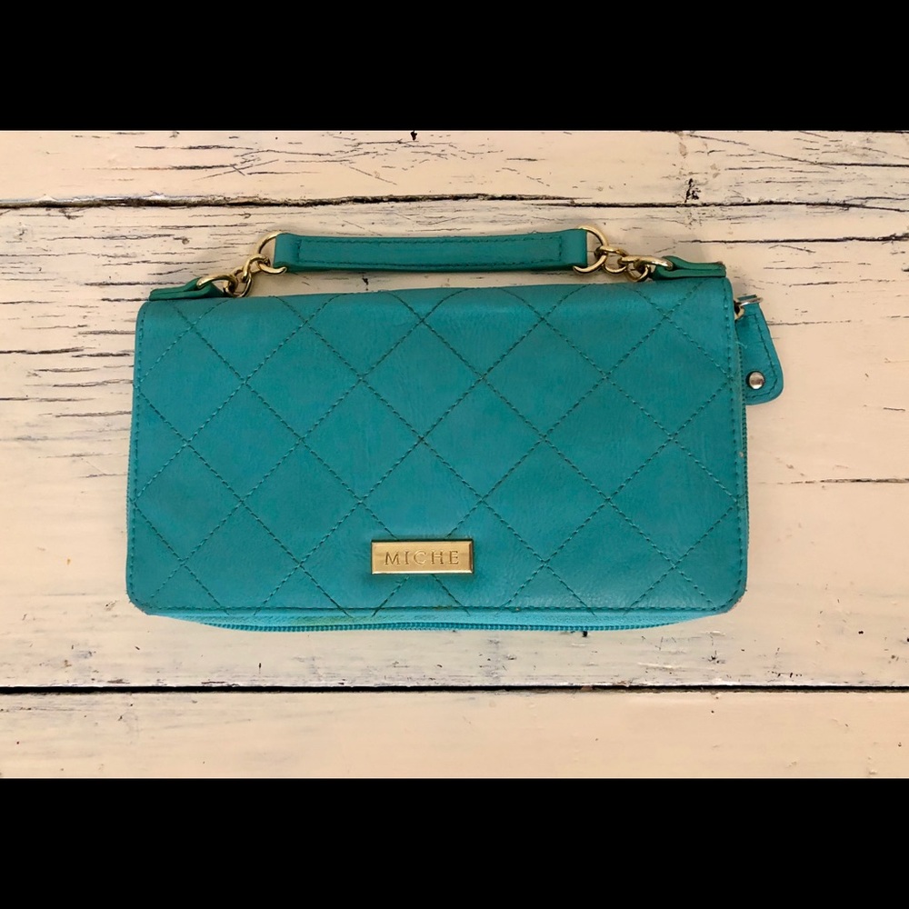 Miche Teal Wristlet Purse